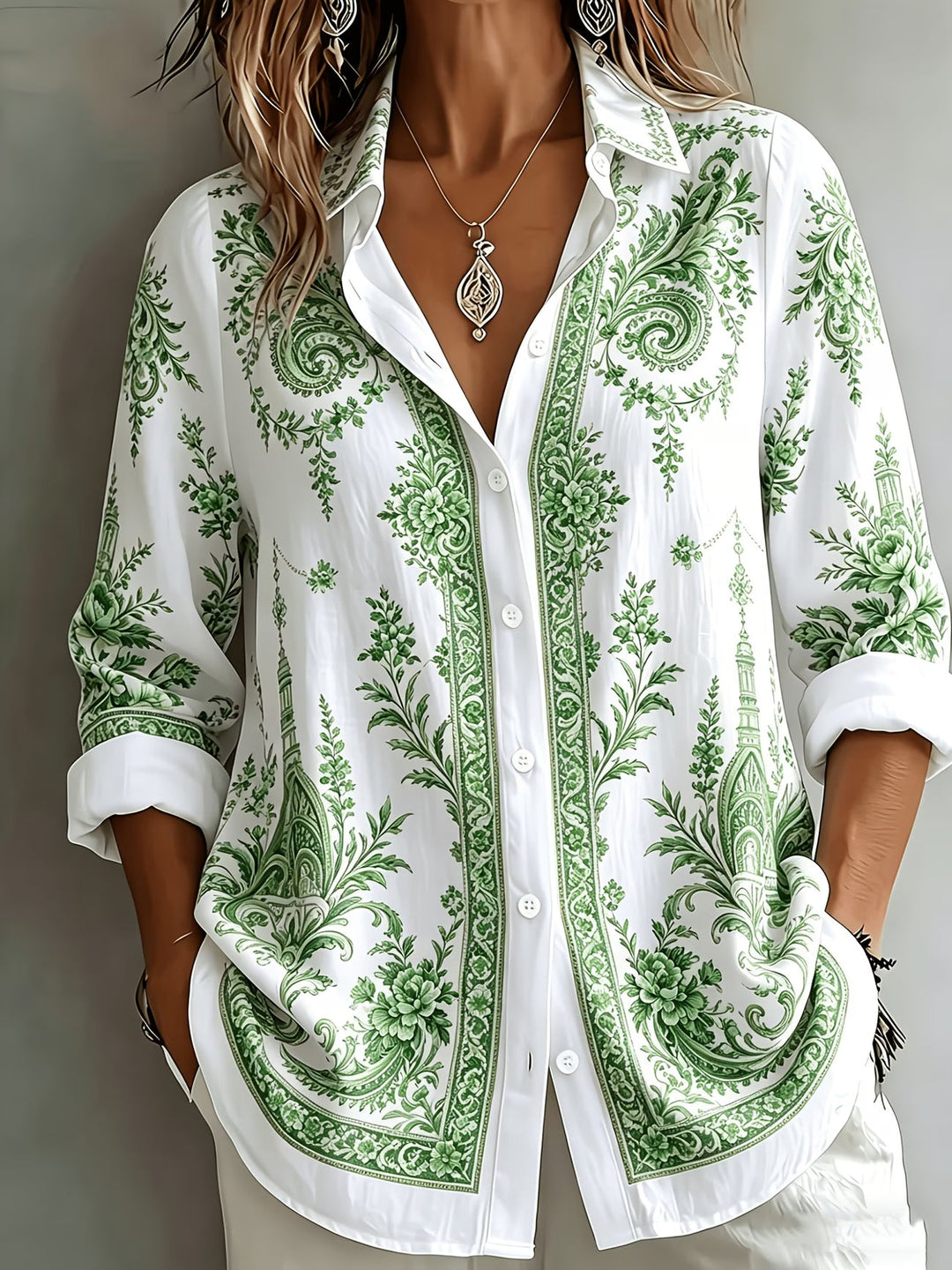 Aldana - Camicia a Maniche Lunghe Con Bottoni