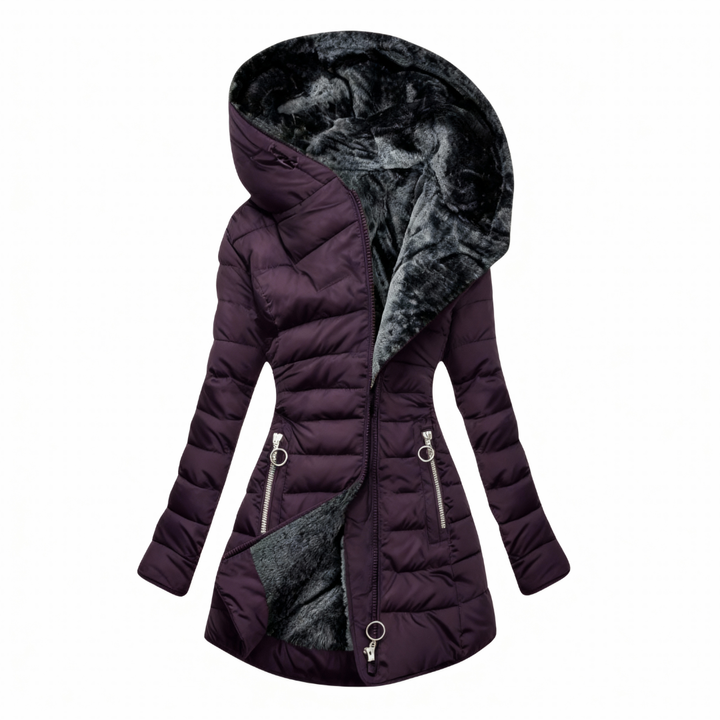 Ruchmira - Cappotto Impermeabile Imbottito Con Cappuccio e Fodera In Pile