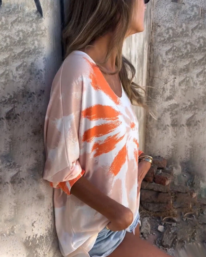 Kriselle - Top Casual con Scollo Rotondo