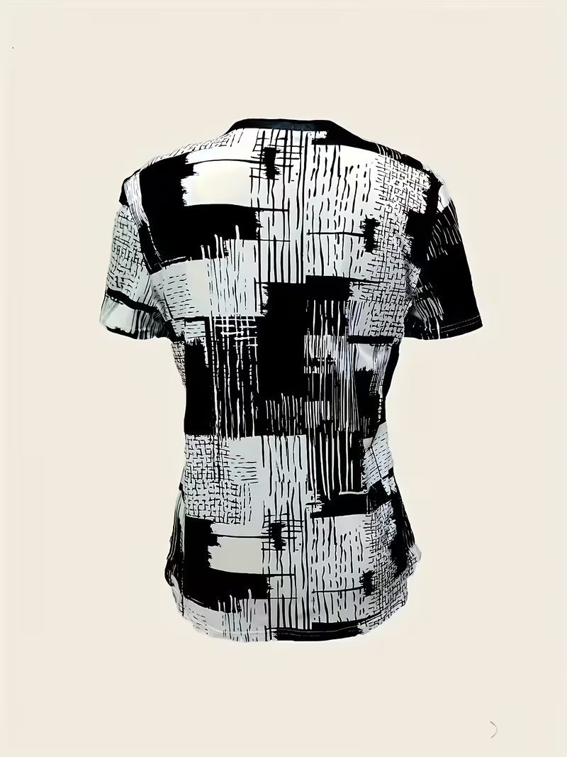 Rosettan - Elegante Maglietta a Maniche Corte con Scollo a V