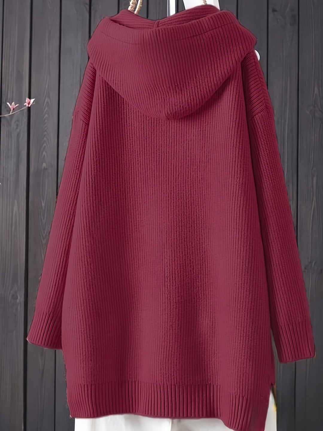 Genivee - Felpa Con Cappuccio Casual a Maniche Lunghe In Maglia