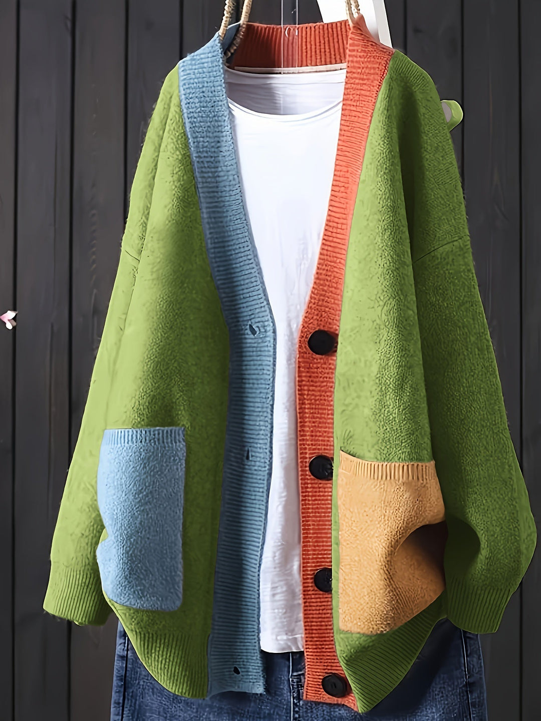 Peggy - Cardigan Casual Colorato Con Maniche Lunghe