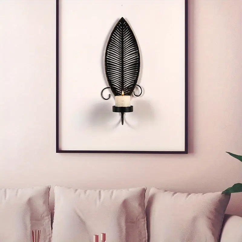 FoliGlow - Set Di Portacandele Con Disegno a Foglia