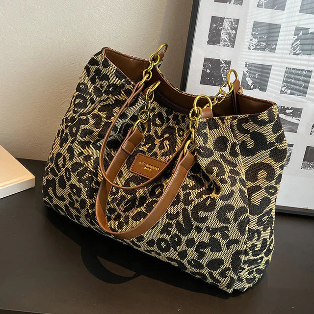 Leonora - Tote Con Charm Leopardato