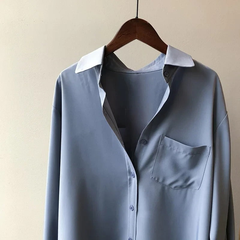 Nathan - Camicia a Maniche Lunghe con Tasca Frontale