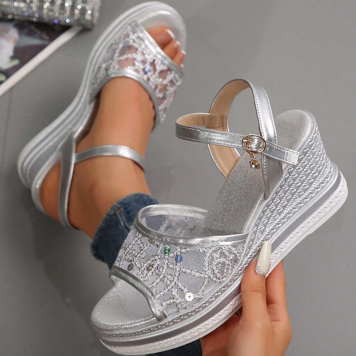 Cara - Sandali Con Zeppa Normale E Spessa