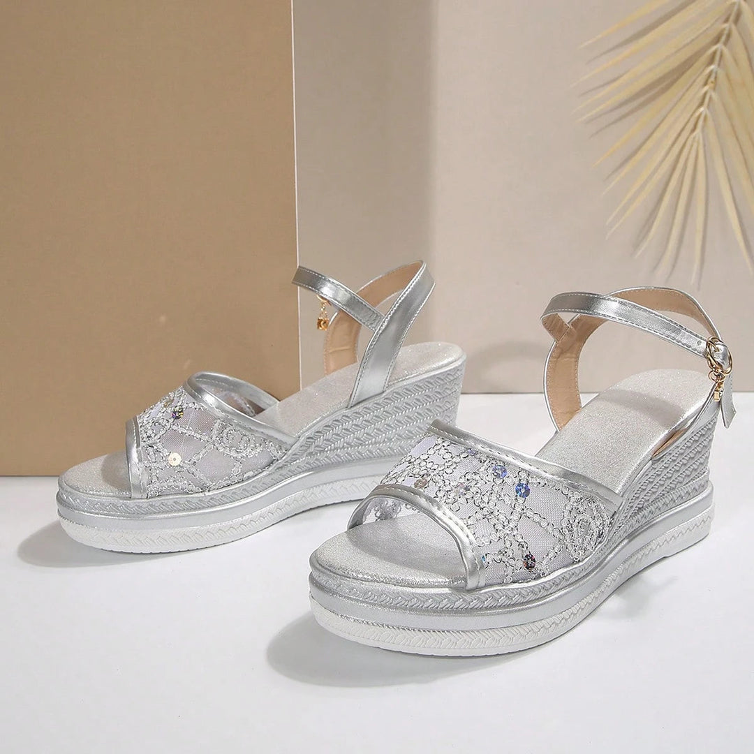 Cara - Sandali Con Zeppa Normale E Spessa