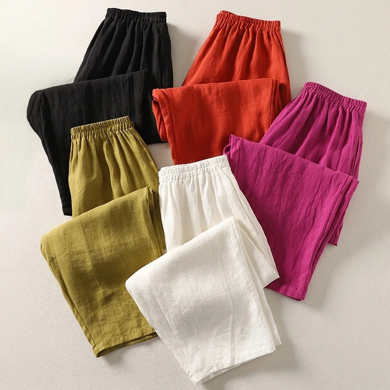 Ljupka - Pantaloni Morbidi In Cotone e Lino