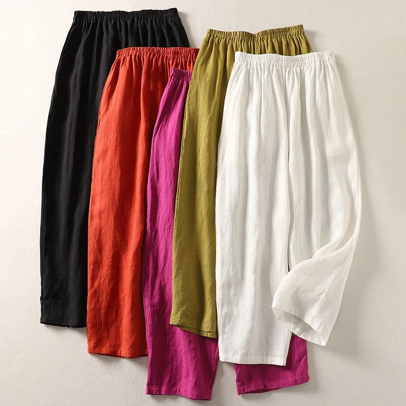 Ljupka - Pantaloni Morbidi In Cotone e Lino