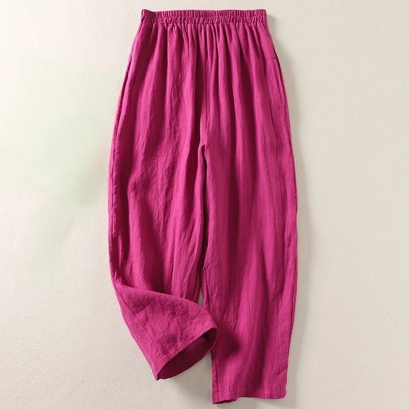 Ljupka - Pantaloni Morbidi In Cotone e Lino