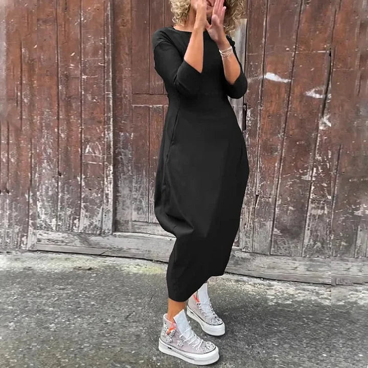 Vionel - Abito In Poliestere A Maniche Lunghe Con Tasche