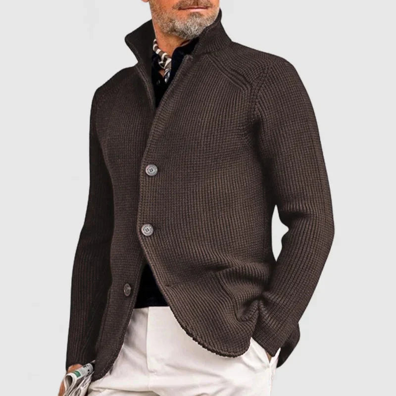 Maester - Elegante Cardigan a Maniche Lunghe Con Bottoni