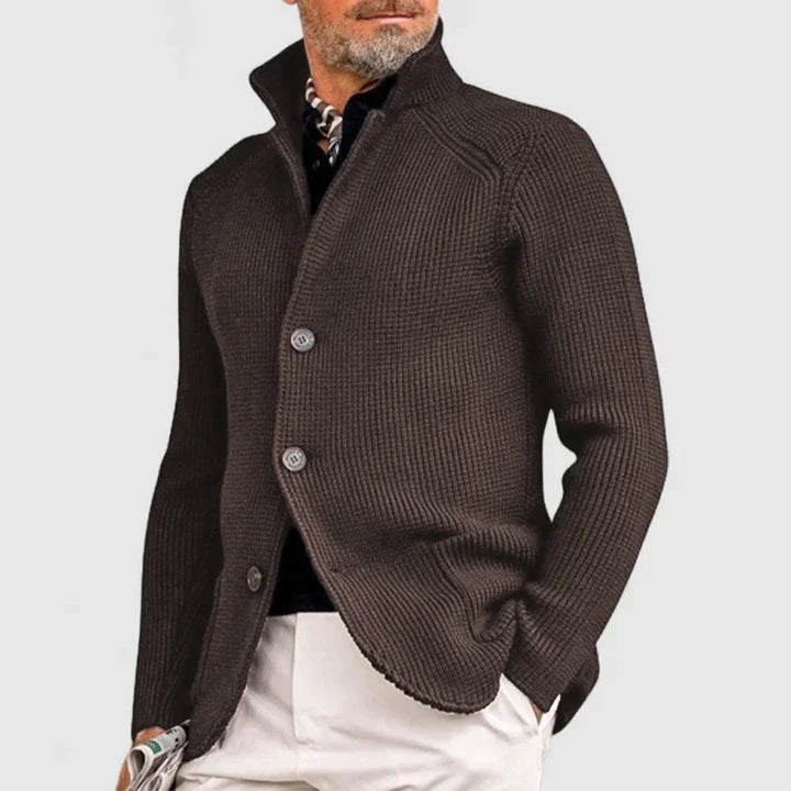 Maester - Elegante Cardigan a Maniche Lunghe Con Bottoni