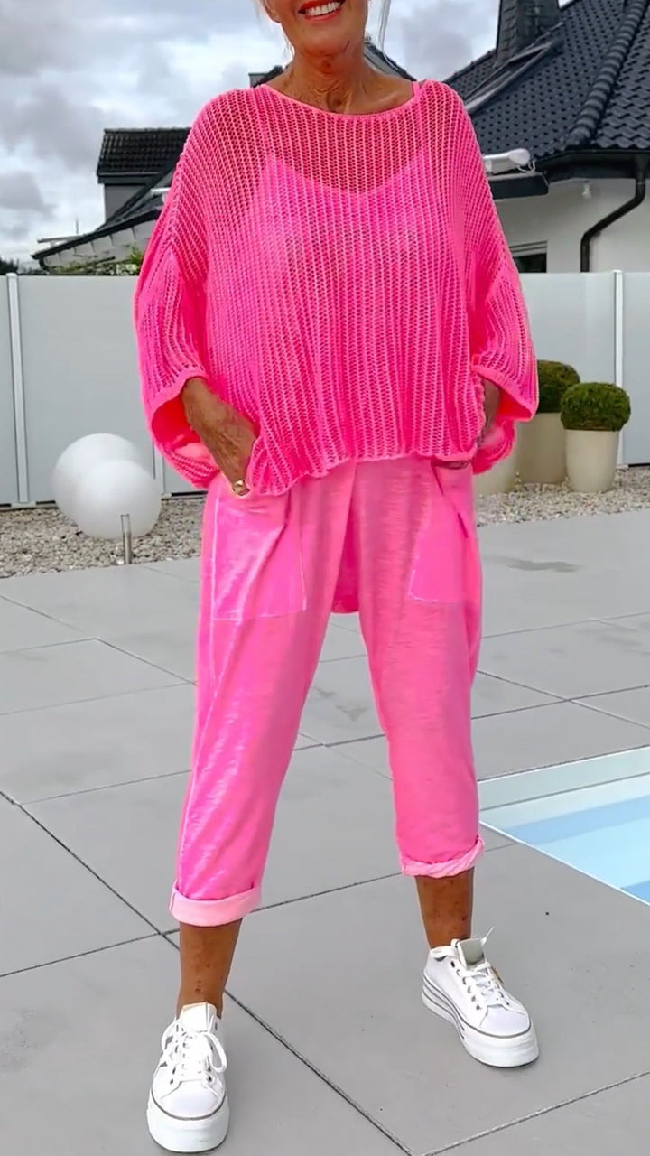 Spanou - Tuta Casual e Camicia Con Scollo Rotondo