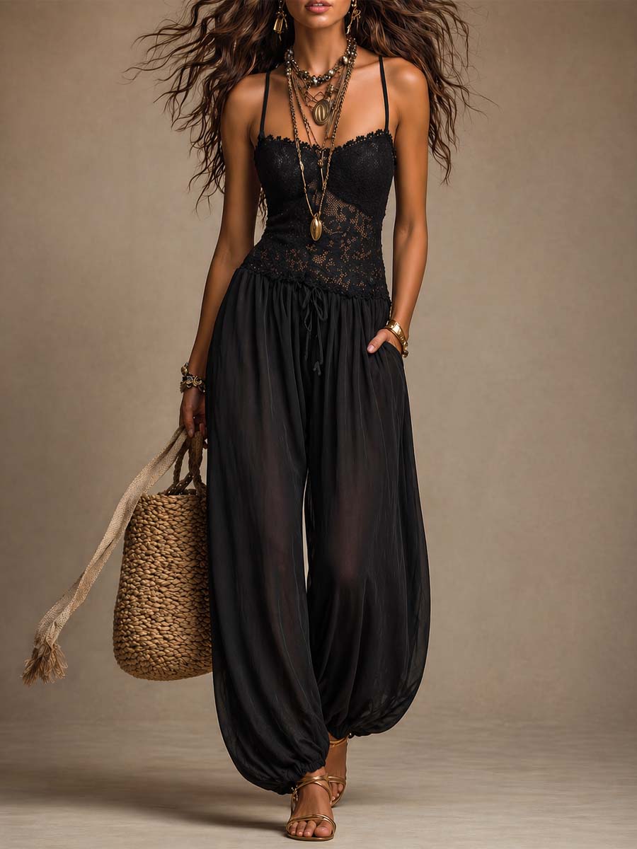 Natya - Tuta Vintage in Pizzo Fluido