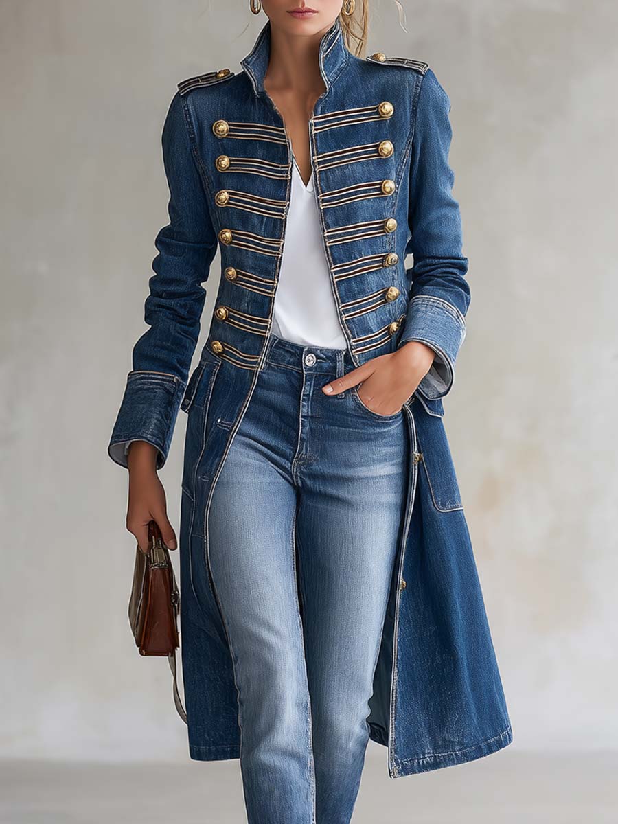 Latia - Cappotto a Maniche Lunghe Con Collo Alto