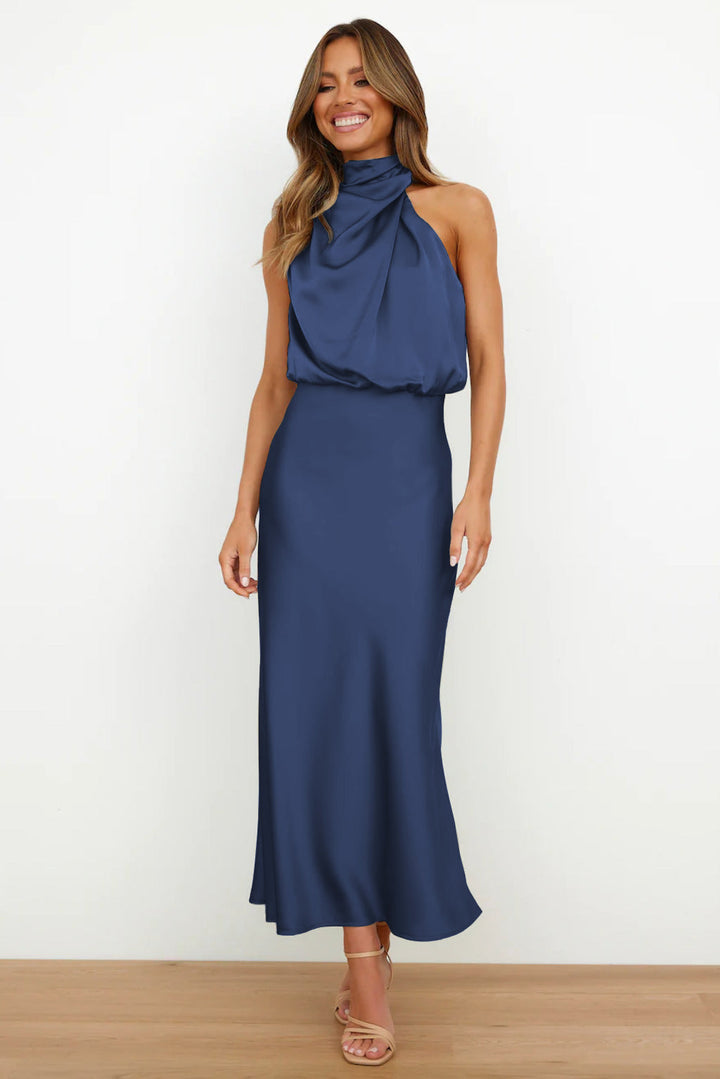 Justyna – Abito lungo con scollo all'americana