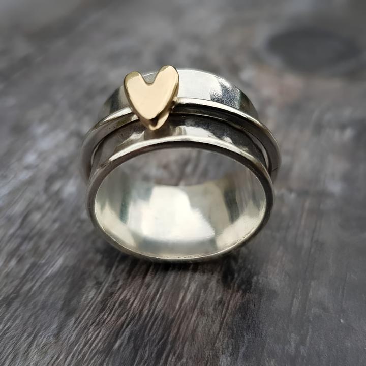 Ljubica - Anello Con Cuore Placcato Oro