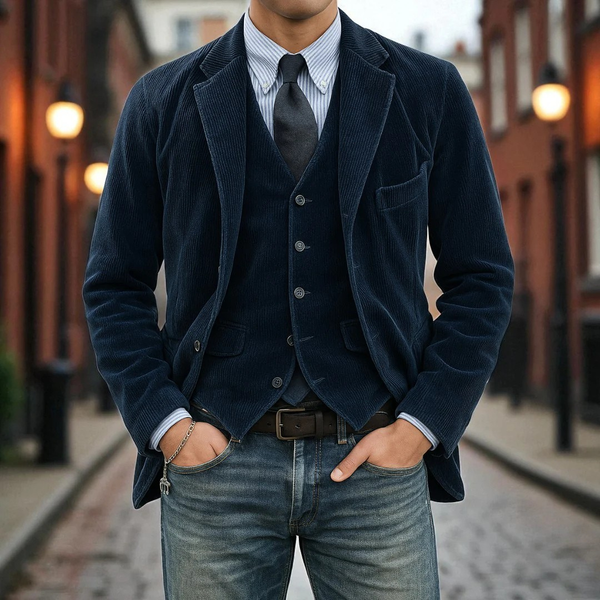 Gunnar - Blazer e Gilet In Velluto a Coste