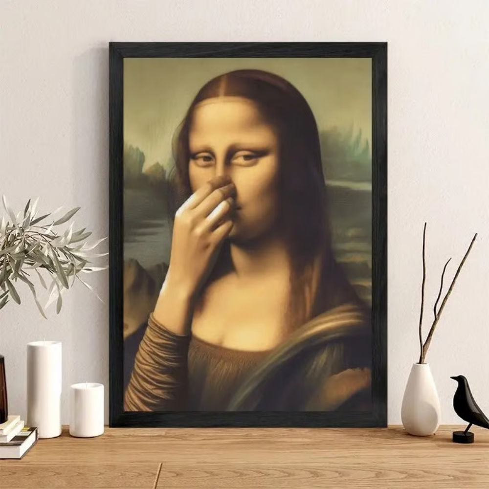 WinkArt - Poster Umoristico Mona Lisa con un Occhiolino