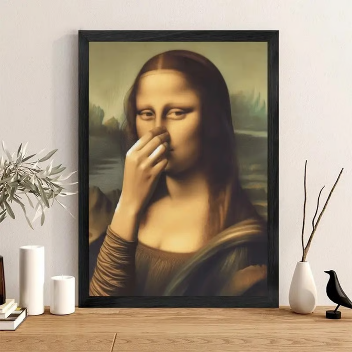 WinkArt - Poster Umoristico Mona Lisa con un Occhiolino