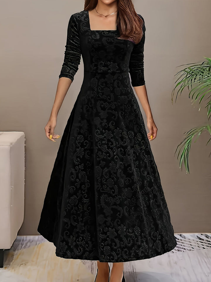 Otsuru - Elegante Abito In Velluto a Maniche Lunghe