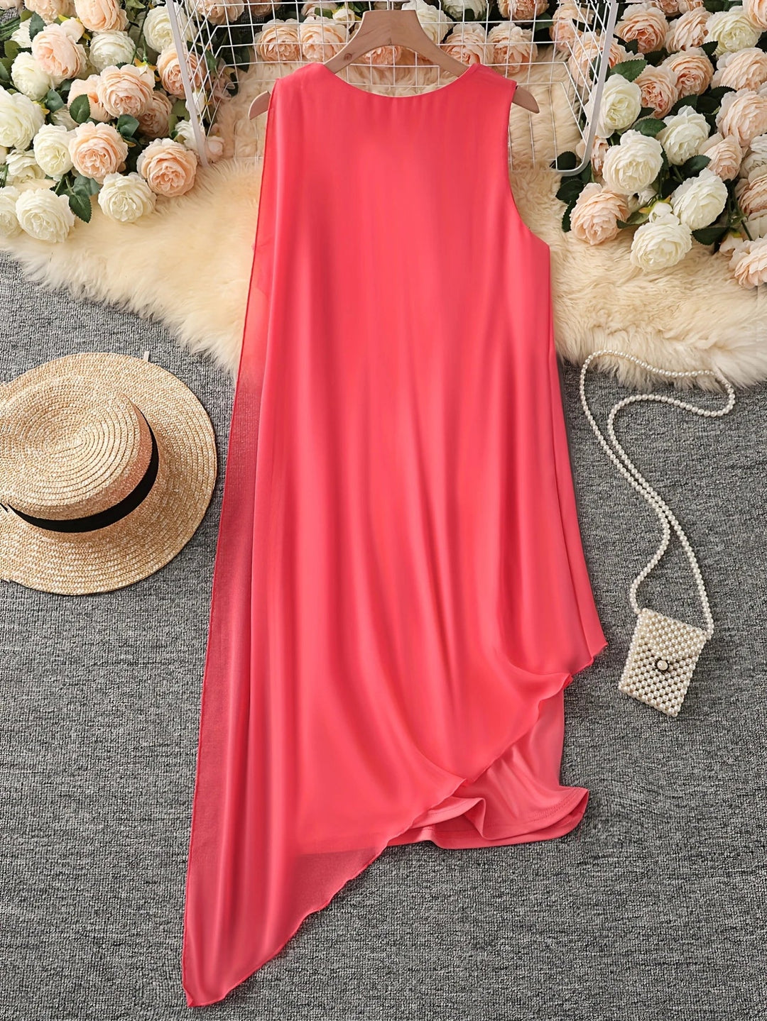 Maren - Elegante Abito Midi Senza Maniche