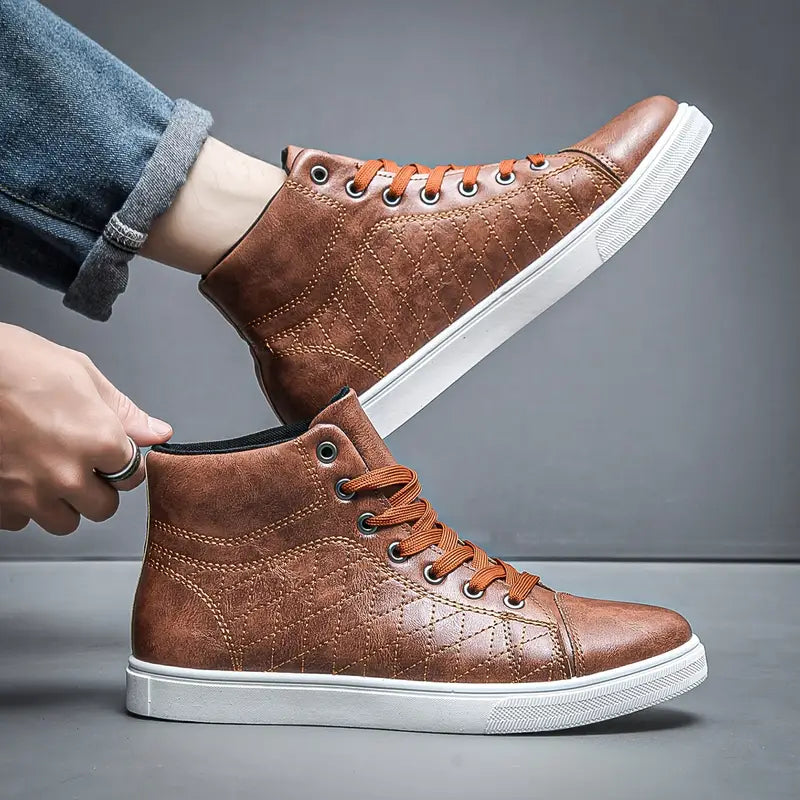 Gayle - Sneaker Casual a Metà Gamba Con Motivo a Quadri