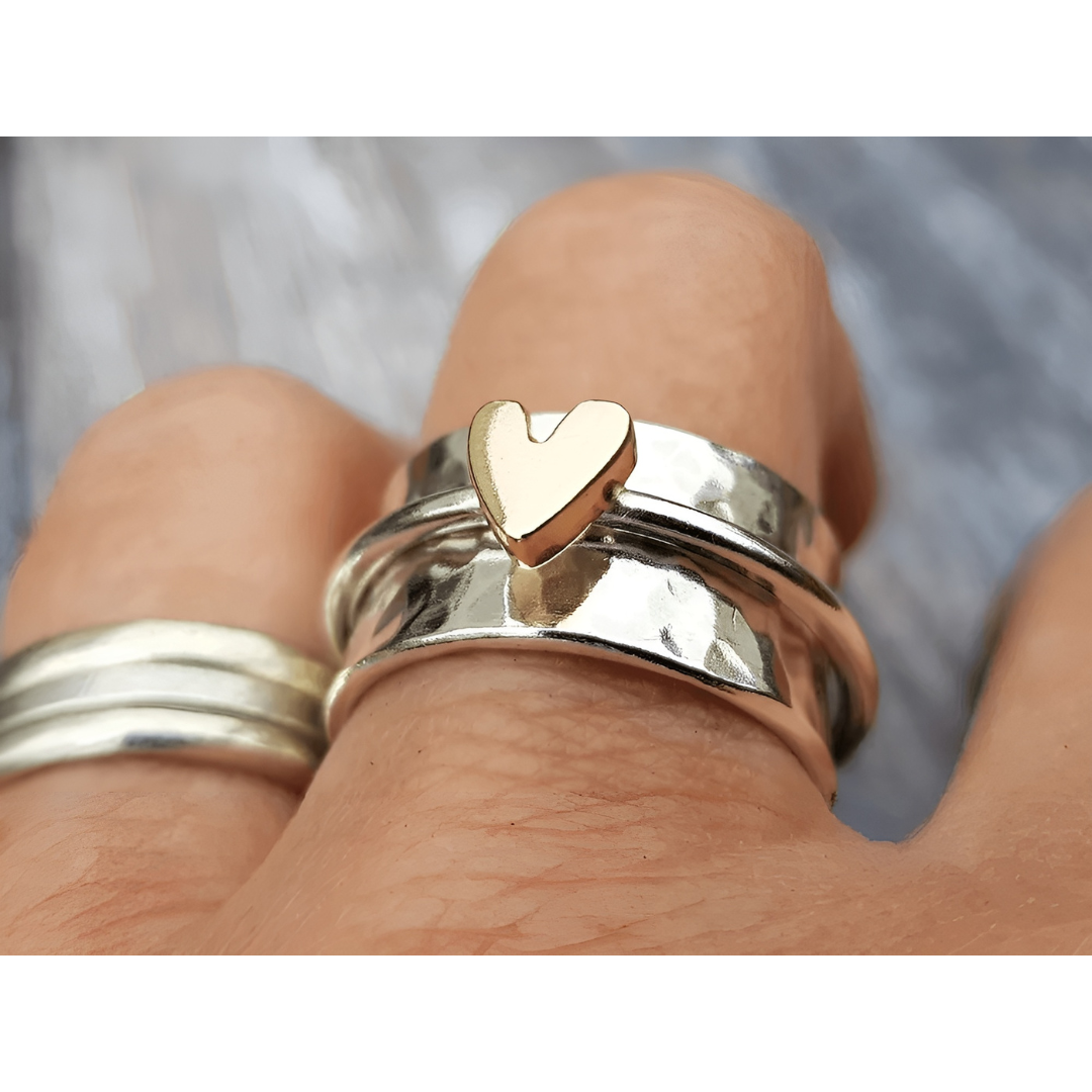 Ljubica - Anello Con Cuore Placcato Oro
