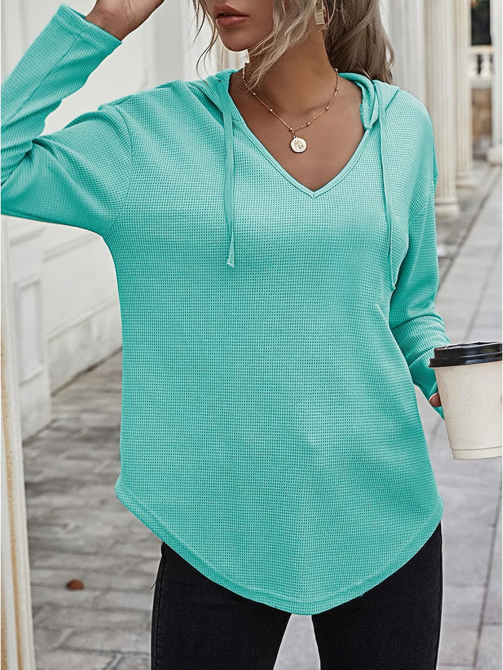 Seonie - Felpa Con Cappuccio a Maniche Lunghe E Scollo a V