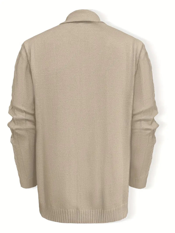 Hatem - Cardigan Informale a Maniche Lunghe In Maglia