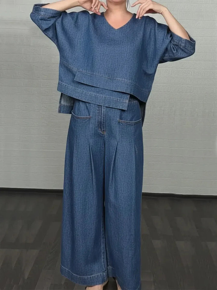 Ojinika - Set Casual In Denim a Due Pezzi