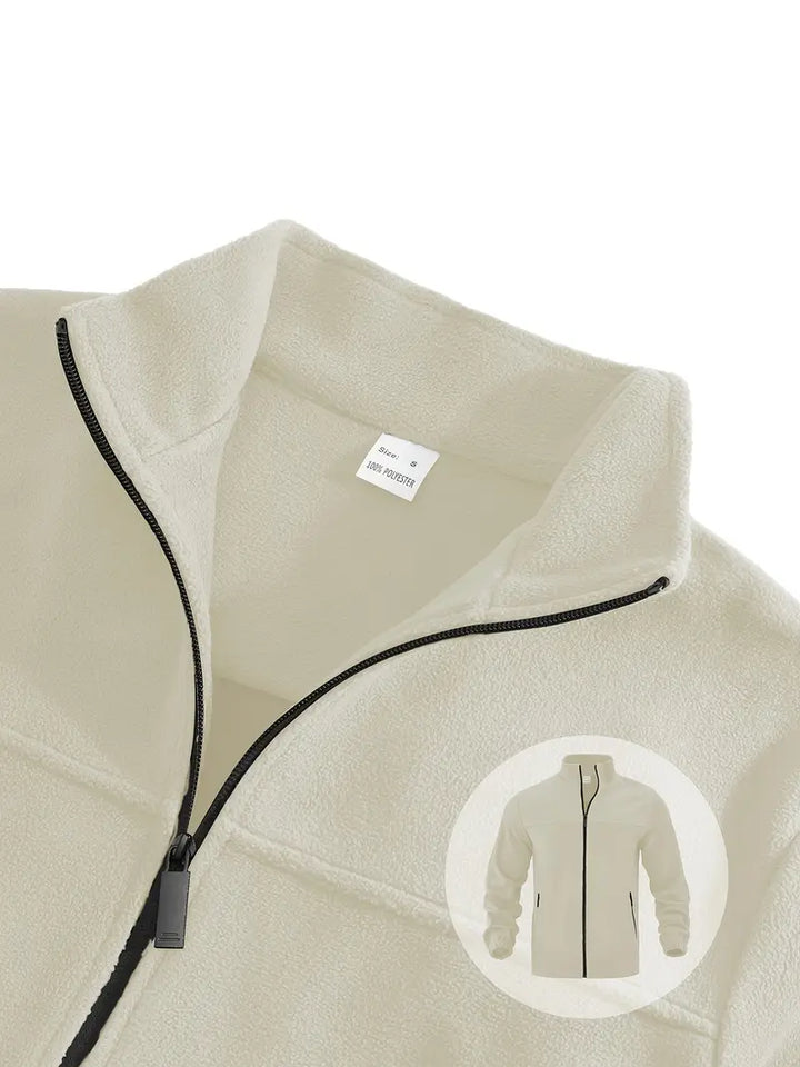 Barron - Giacca Casual In Pile Con Zip e Tasca