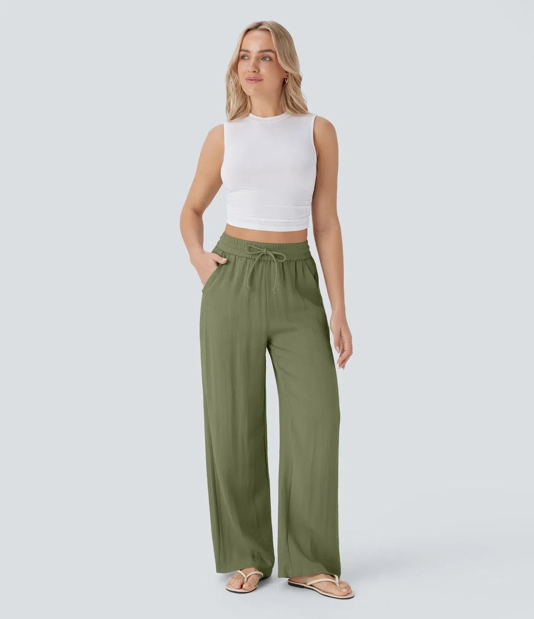 Zafeiria - Pantaloni Di Lino Eleganti