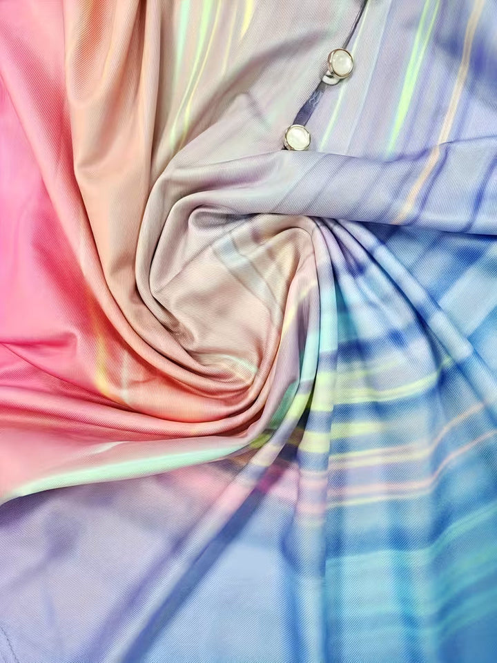 Filona - V-neck Tie-Dye Gradient Top