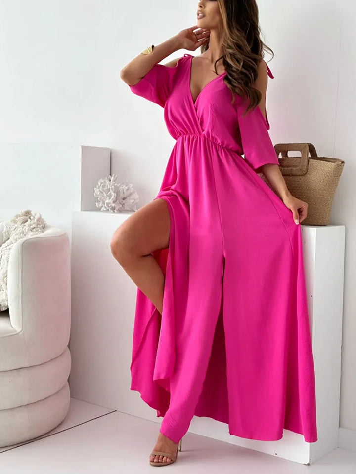Lene - Abito Con Spalle Scoperte e Spacco
