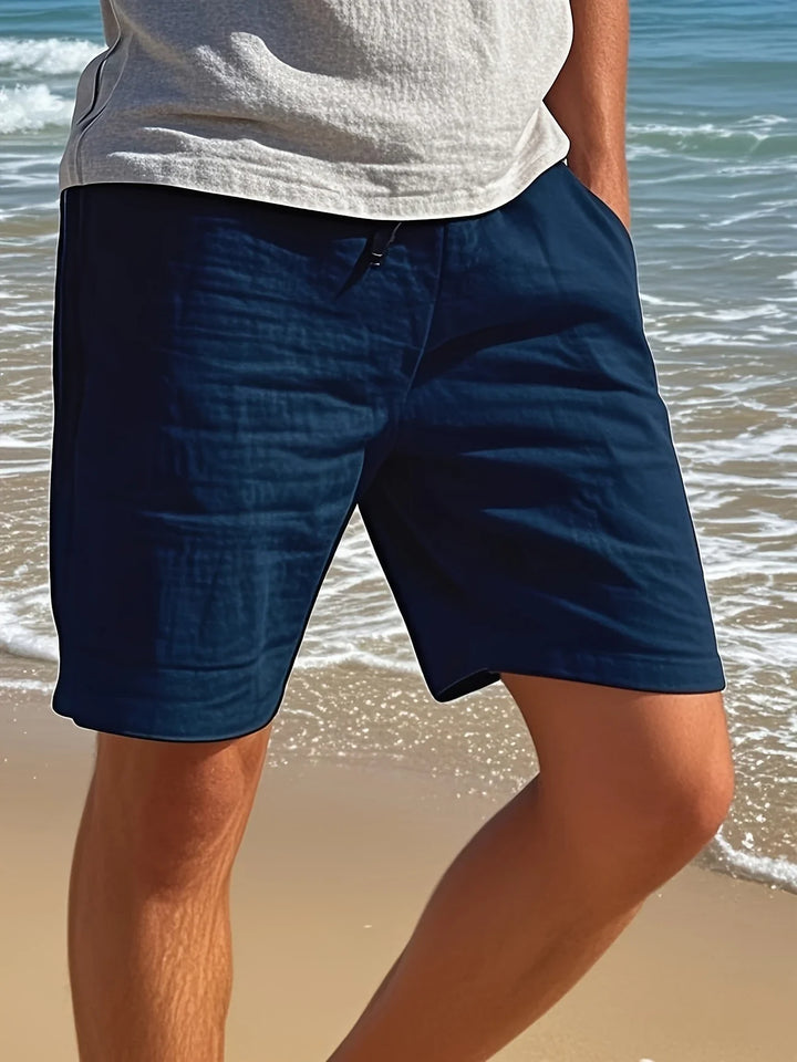 Callan - Pantaloncini Casual In Lino Con Tasca