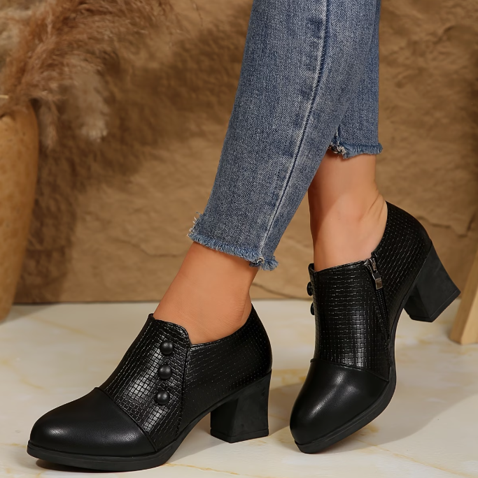 Sunchica - Comode Scarpe Con Tacco E Cerniera