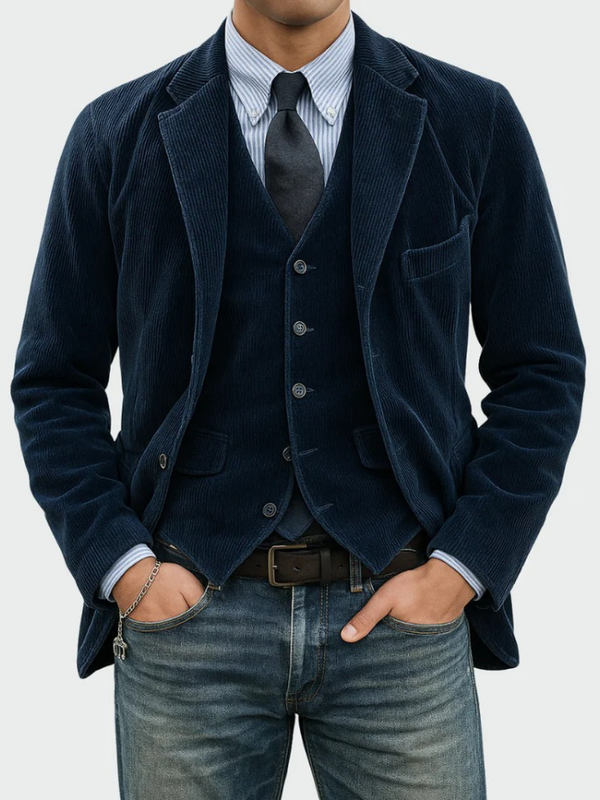 Gunnar - Blazer e Gilet In Velluto a Coste