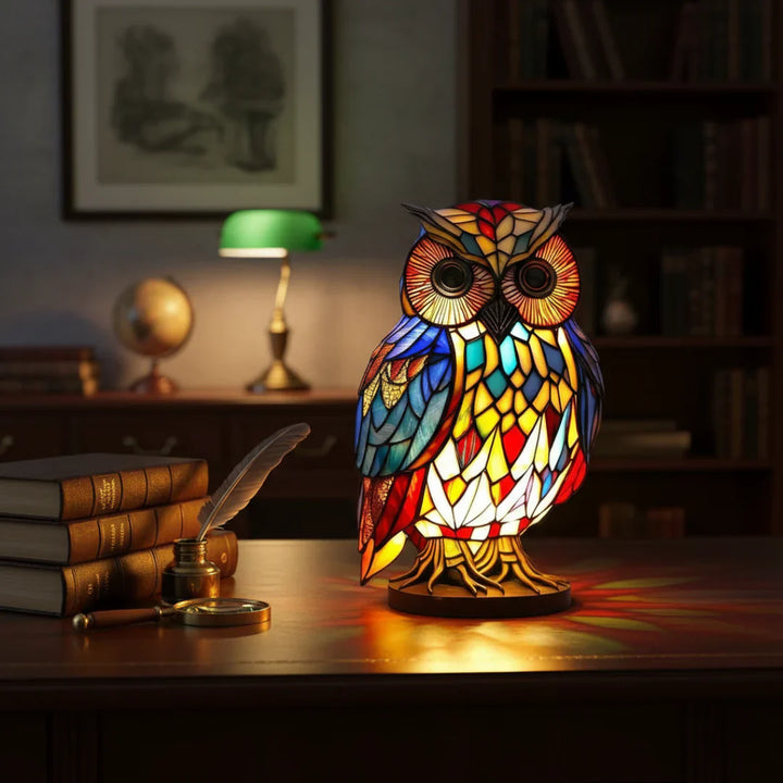 OwlGrace - Elegante Lampada da Tavolo a Forma di Gufo