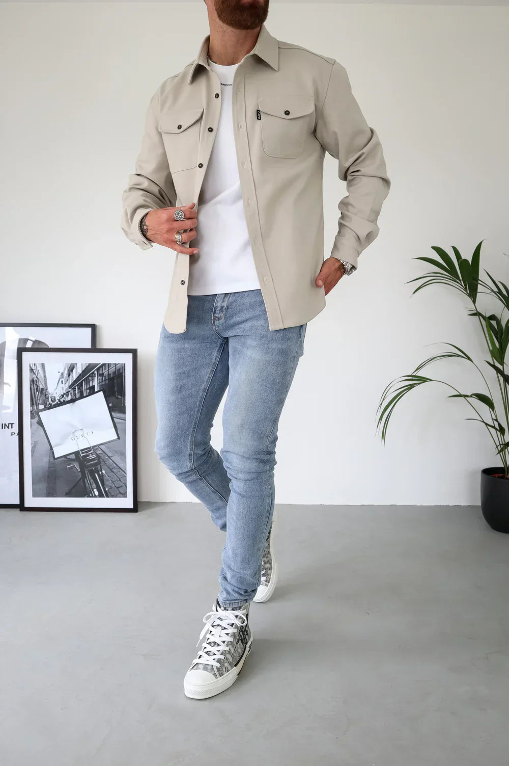 Dewid - Camicia con Bottoni e Tasche Frontali
