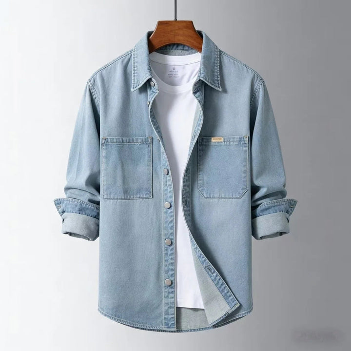 Tharaka - Camicia Oversize in Denim Ironside