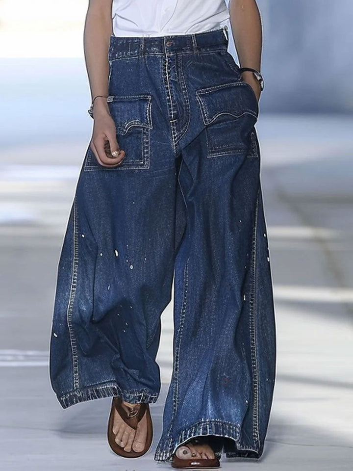 Azize - Jeans in Denim Dalla Vestibilità Ampia E Con Tasche Multiple