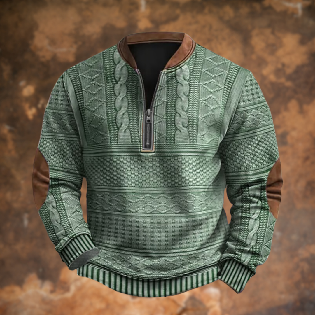 Tom - Elegante Maglione Con Zip e Maniche Lunghe
