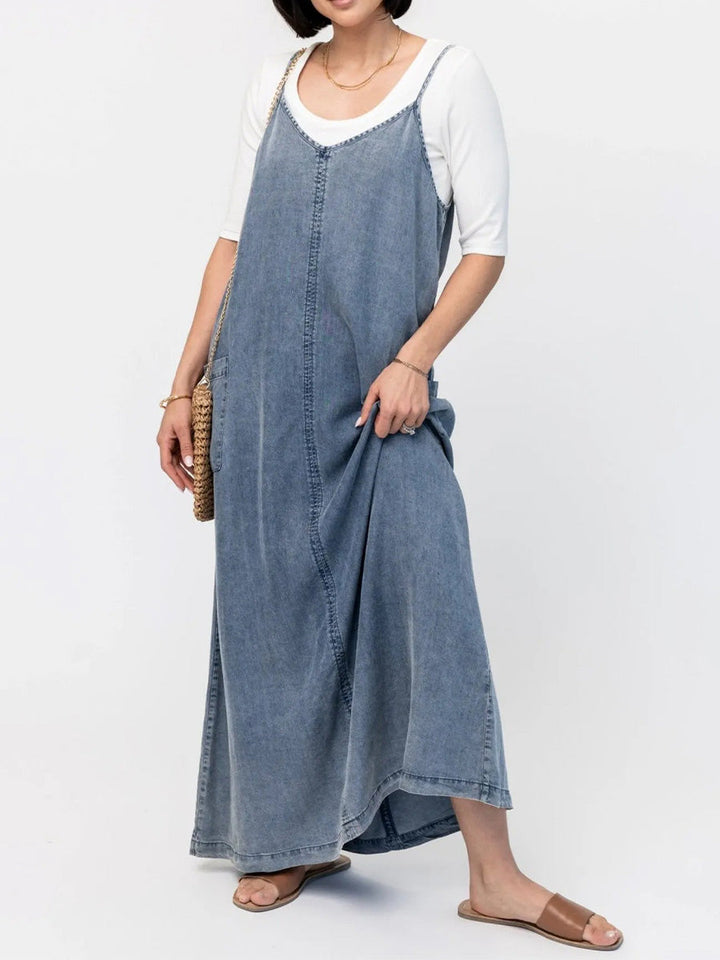Éricaa - Maxi Abito In Denim Dal Taglio Largo