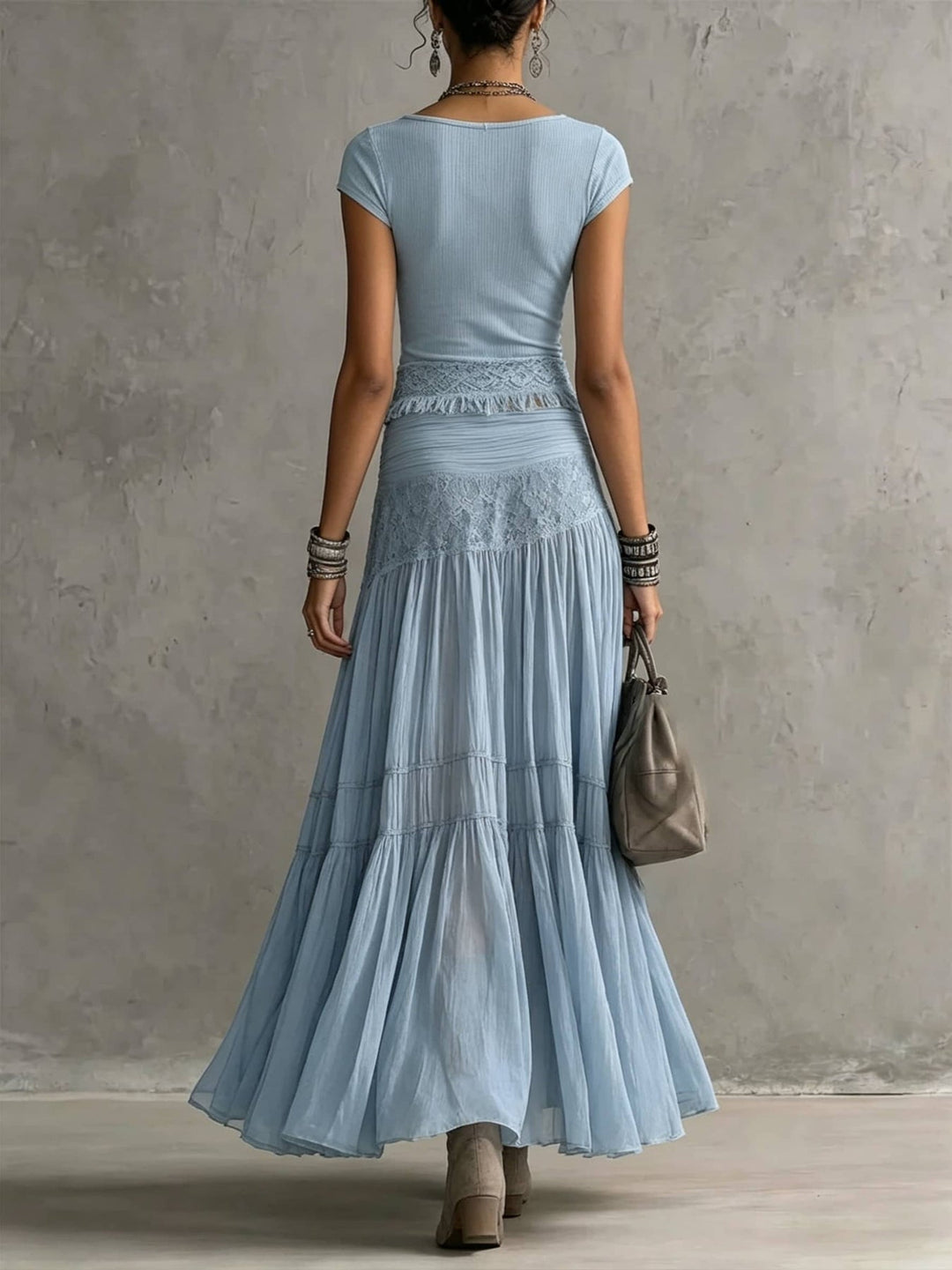 Kylisa - Set Composto Da Top Elegante e Gonna Boho