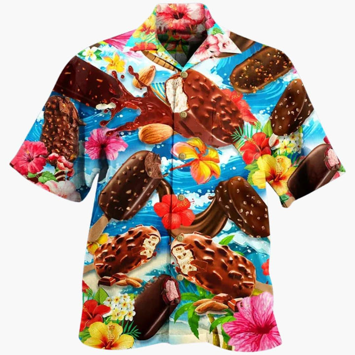 Lubomir - Elegante Camicia Estiva Con Stampa Gelato
