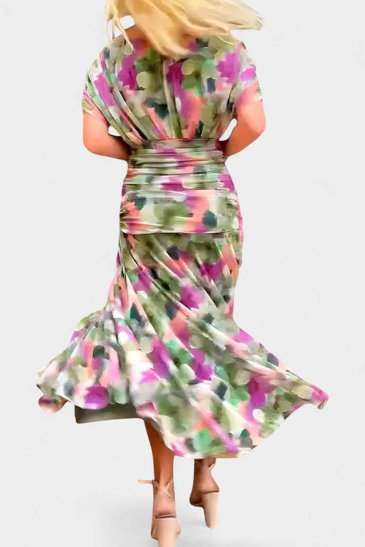 Rawan - Abito Lungo Con Spalle Scoperte In Chiffon