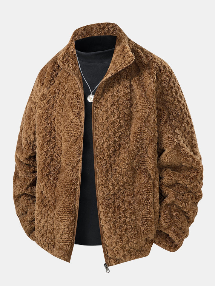 Elwood - Giacca Teddy Jacquard Geometrica