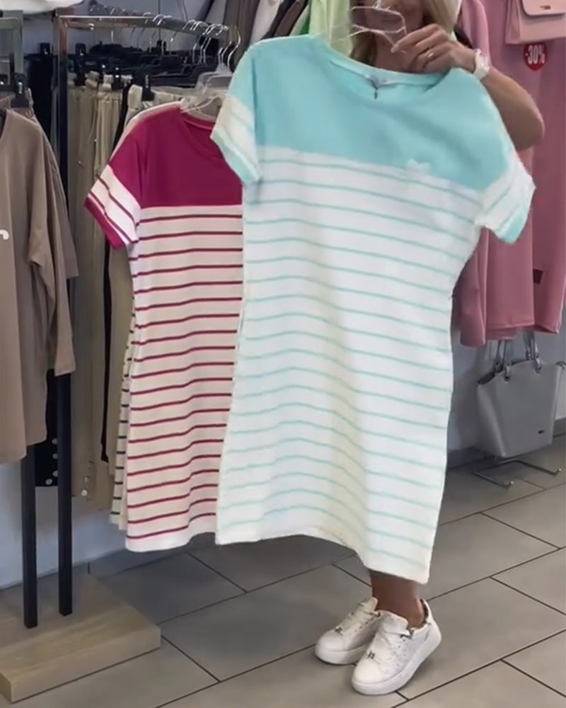 Luella - Abito Casual A Righe Con Scollo Rotondo
